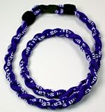 NEW! 20" Twisted 2 Rope Titanium Ion Sport Necklace Tornado (Several Colors Available) (Purple & Purple)