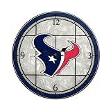 Houston Texans 12 Inch Art Glass Clock