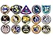 American Vinyl Sheet of 1.5 inch Tall All Apollo Mission Logos Stickers (NASA Scrapbook Laptop Small Insignia Patch Art)