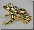 Glod Frog Jeweled Trinket Box J1F49