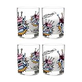 Don Ed Hardy Bulldog Rocks Glass Set