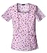 Cotton Nursing Uniforms | Christmas Nursing Uniforms | Nursing Graduation Uniforms | Designer Nursing Uniforms - Cherokee Uniforms Rings & Things 100% Cotton Opaque Swiss Dot Scrub Top Scrub...