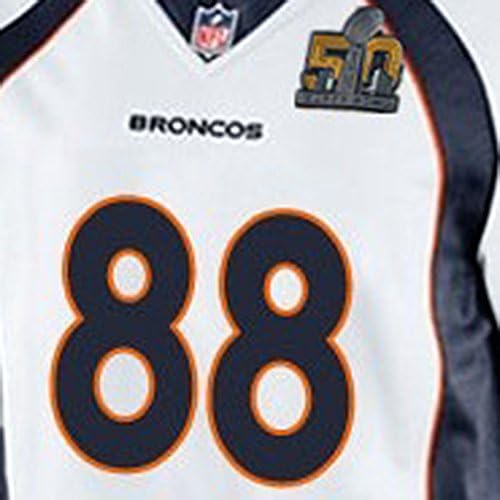 2016 Superbowl Denver Broncos 88 Thomas Customized Elite White Men`s Jerseys SIZE 56