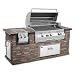 Fire Magic Aurora Gas Grill in Stack Stone Grill Island, Burner Type: All Infrared, Fuel Type: Natural Gas A790