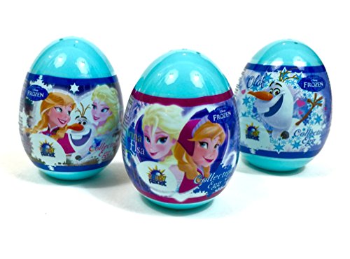 3 Disney Frozen Surprise Eggs with Toy Surprise, Sticker, and Cookie