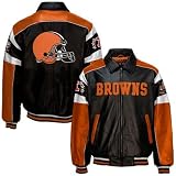 Cleveland Browns Black Pig Split Napa Leather Jacket