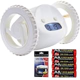 Clocky The Mobile Alarm Clock on Wheels (Almond Color) It will get you flying out of Bed