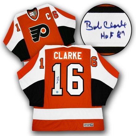 Bobby Clarke Philadelphia Flyers Autographed/Hand Signed 74-Cup Jersey