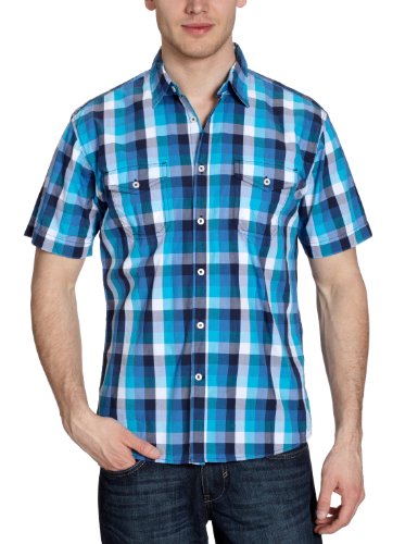 TOM TAILOR Herren Freizeithemd 20170910910/Shane checked shirt, Gr. 58 (XXXL), Blau (6298) Preisvergleich