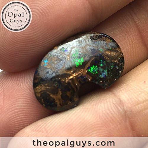 13.5CT Green Fire Matrix Opal, Natural Untreated Australian Gemstones, Polished Unset Opals