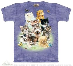 The Mountain 10 Kittens Cats Tee T-shirt