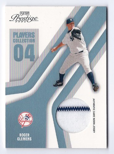 2004 Playoff Prestige Player Collection Platinum Home Game Used Jersey #81 Roger Clemens New York Yankees #'ed 3/50