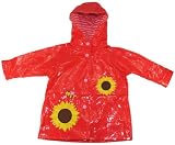 Wippette Kids Toddler Girls 2-6X Tomato Sunflower & Honeybee Slicker Raincoat