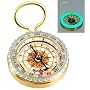 Classic Brass Compass with Adjustable Dial - Glows in the Dark
