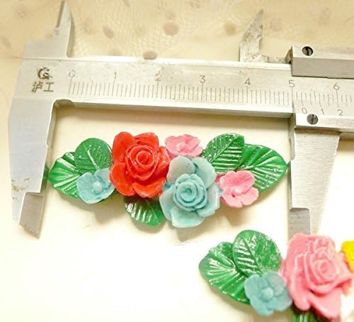12pcs Mix Colors Painting/flower Resin Diy Resin/ Relief Accessories