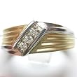 14K Two-Tone Gold Diamond Man's Ring