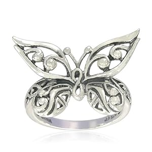 Sterling Silver Celtic Butterfly Ring