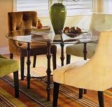 Antique Brown Glass Top Table