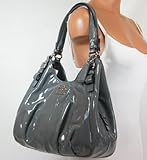 Coach Patent Maggie Shoulder Hobo Bag - Coach 17747GRY