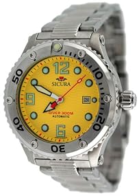 Sicura Men's 300M Automatic Diver Watch #SM606-MY (Yellow Dial)