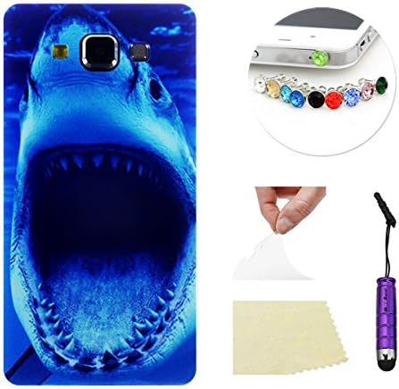 For Samsung Galaxy A7 Case,Bestgoods® For Samsung Galaxy A7 Ultra-thin Clear Soft TPU Phone Back Case Cover Skin Protective Shell (Shark)