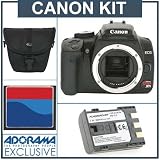 Canon Digital Rebel XTi SLR - Black - Refurbished by Canon U.S.A. with 2 GB CF Memory Card, Spare NB-2LH Lithium-Ion Rechargeable Battery, Camera Case