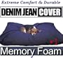 New Improved PET BED EXTRA LARGE Durable Overstuffed Thick Memory Foam Dog Bed Orthopedic Pillow 50"X40" with 2 layer of covers