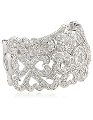 Sterling Silver Multi-Hearts Diamond Ring (1/4cttw, I-J Color, I2-I3 Clarity), Size 7