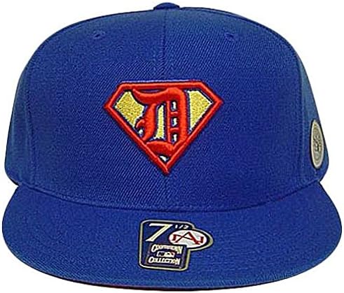 MLB DETROIT TIGERS FLAT FITTED 7 3/4 SUPERMAN HAT CAP