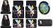 Tinkerbell Fearless Flirt 8PC Combo Front Rear Car Floor Mats Seat Covers Steering Wheel Cover CD Organizer Plus Bonus Matching Decal