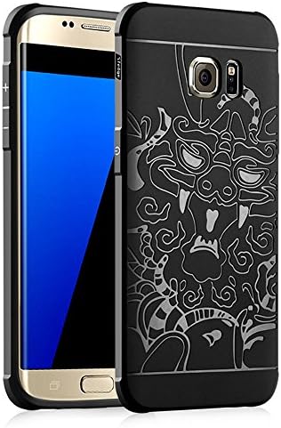 Samsung S7 Edge Case, Lteng Dragon 3d Design Shockproof Back Cover Case Ultra Slim Soft Silicone Protective Case for Samsung Galaxy S7 Edge (3d black)
