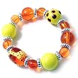 Hand Painted Giraffe Glass Beads Bangle Bracelet Fashion Jewelry