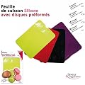 Feuille de cuisson silicone avec 10 disques preformes de 5 cm de diametre