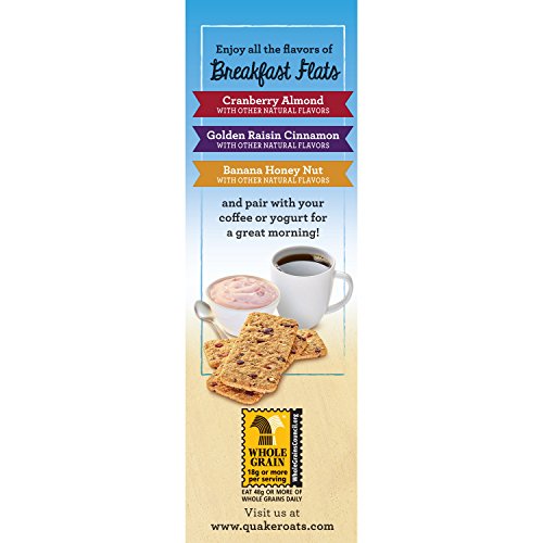 Quaker Breakfast Flats, Banana Honey Nut, Breakfast Bars (Pack of 8)