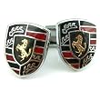 Scuderia Ferrari logo Coat of Arms Red and Black Stripes Cufflinks Cuff Links