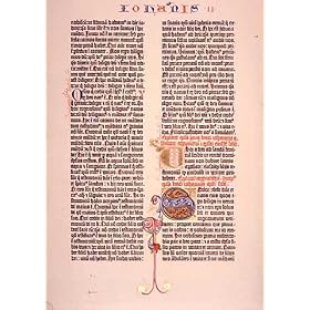 Reproduction d'Art: Johannes Gutenberg "Gutenberg-Bible, Initials U and A" 50 x 71