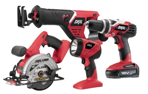 Skil 2898Li-20 18-Volt Lithium Ion 4-Tool Combo Kit