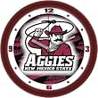 New Mexico Lobos Suntime 12" Dimension Glass Crystal Wall Clock - NCAA College Athletics