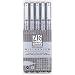 Office Products : Millennium Assorted Tip Pen Set 5 pk. - Black