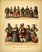 1882 Costume German Renaissance Men Women Clergy Dress - Original Chromolithograph
