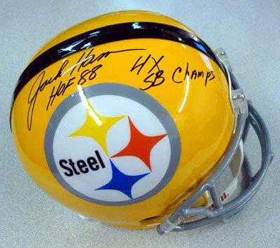 Jack Ham Autographed Pittsburgh Steelers Full Size Yellow Helmet HOF 88 & 4X SB Champs PSA/DNA