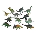 Mesozoic Dinosaur 12 Piece Set: Detailed Dino Figures up to 4 inches Long