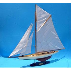 Columbia 27 Americas Cup Yacht Model Sail Boat by Handcrafted Model Ships