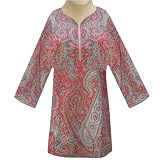 Handmade Printed Ladies Shinning Cotton Top, Known As Shimar Clothes  LLtop0022r