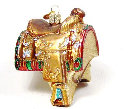 Old World Christmas Ornament Western Saddle