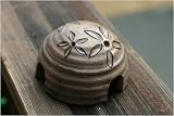 Pump Cover Brown w/Flowers