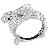 Rabbit Ring, crystal/rhodium-plated
