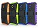 Exact Motorola Moto E Case [TANK Series] - Tough Rugged Dual-Layer Case with Built-in Kickstand for Motorola Moto E (XT1021 / XT1022 / XT1025) Blue/Black