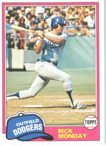1981 Topps # 726 Rick Monday Los Angeles Dodgers Baseball Card