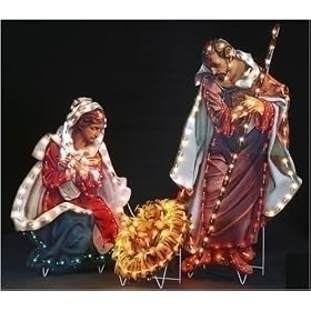 Yard Art - Lighted Nativity